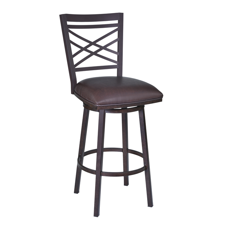 Fargo 26" Barstool in Auburn Bay finish with Brown Pu upholstery image - 1