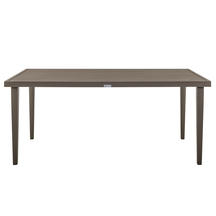 Armen Living Grenada Outdoor Aluminum Gray Rectangle Dining Table image - 1