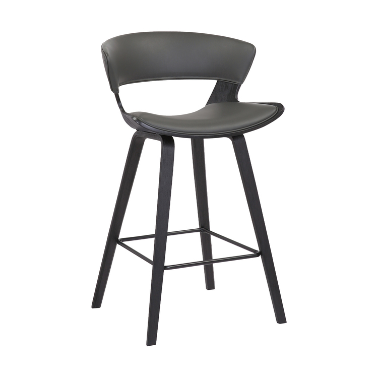Armen Living Jagger Modern 26-inch Wood and Faux Leather Counter Height Bar Stool image - 1
