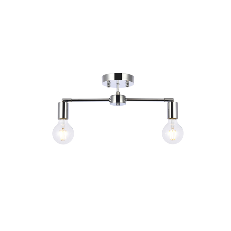 Living District Zane 2 lights chrome flush mount image - 1