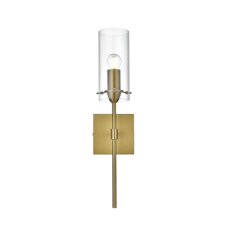Living District Elsreth 4.5 Inch Wall Sconce Clear Shade in Satin Gold image - 1