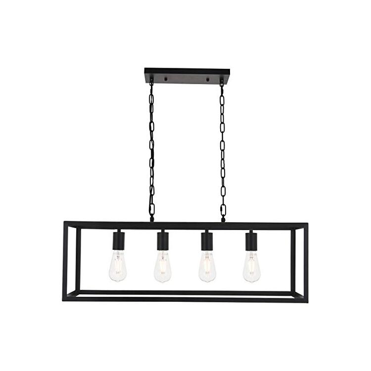 Living District Resolute 4 light black Pendant image - 1