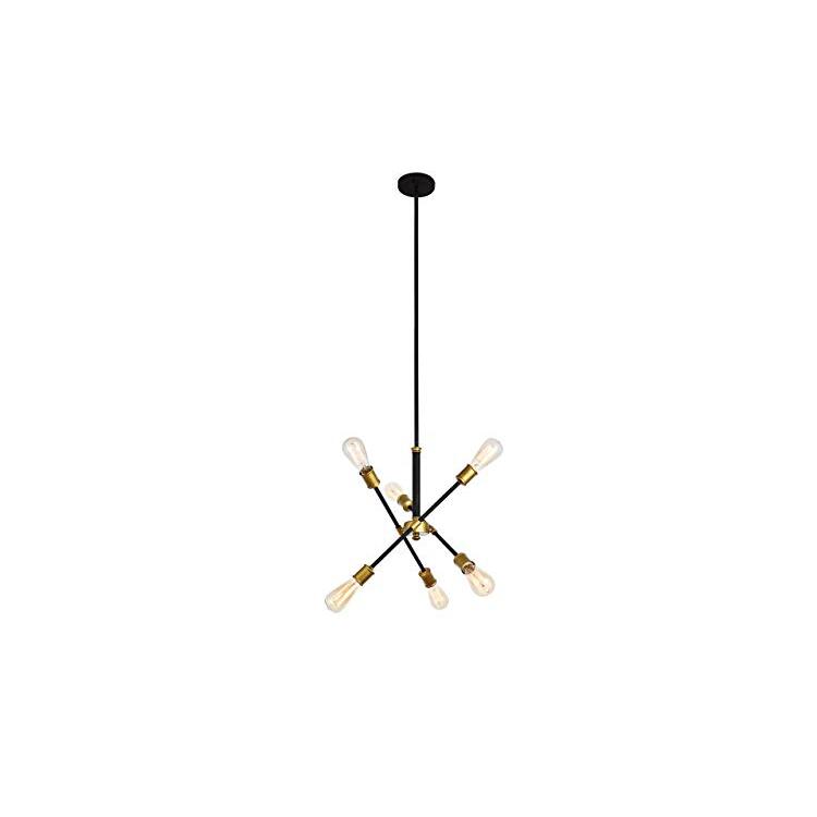 Living District Axel 6 Lights Black Pendant image - 1