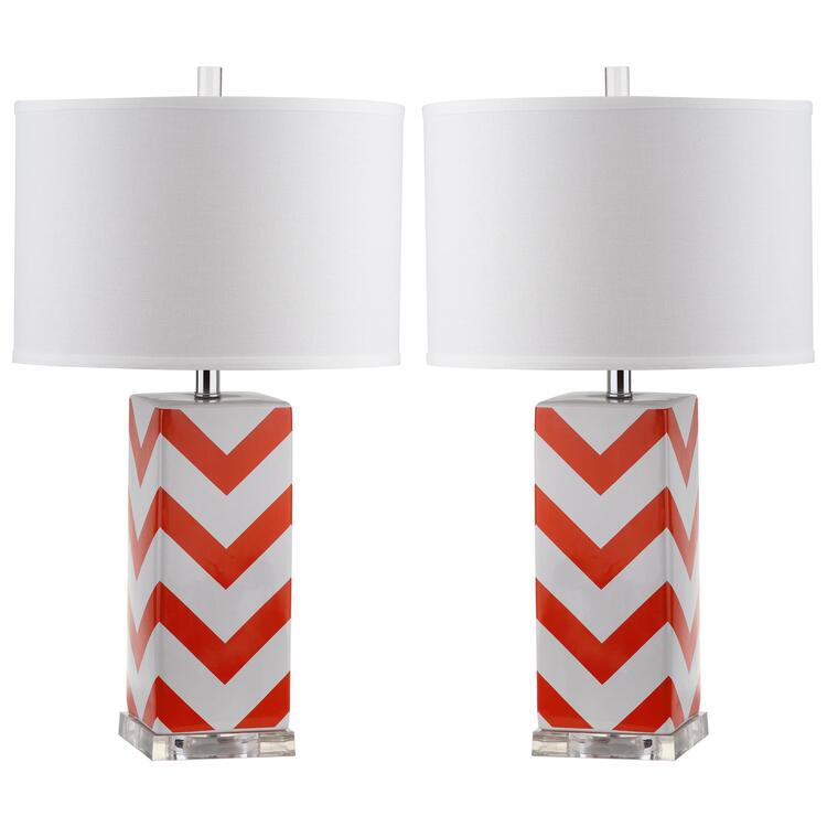 Chevron 27-Inch H Stripe Table Lamp image - 1