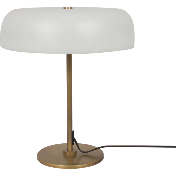 Modern Table Lamp with Brass Finish and Frosted Glass Shade - Renwil image - 1