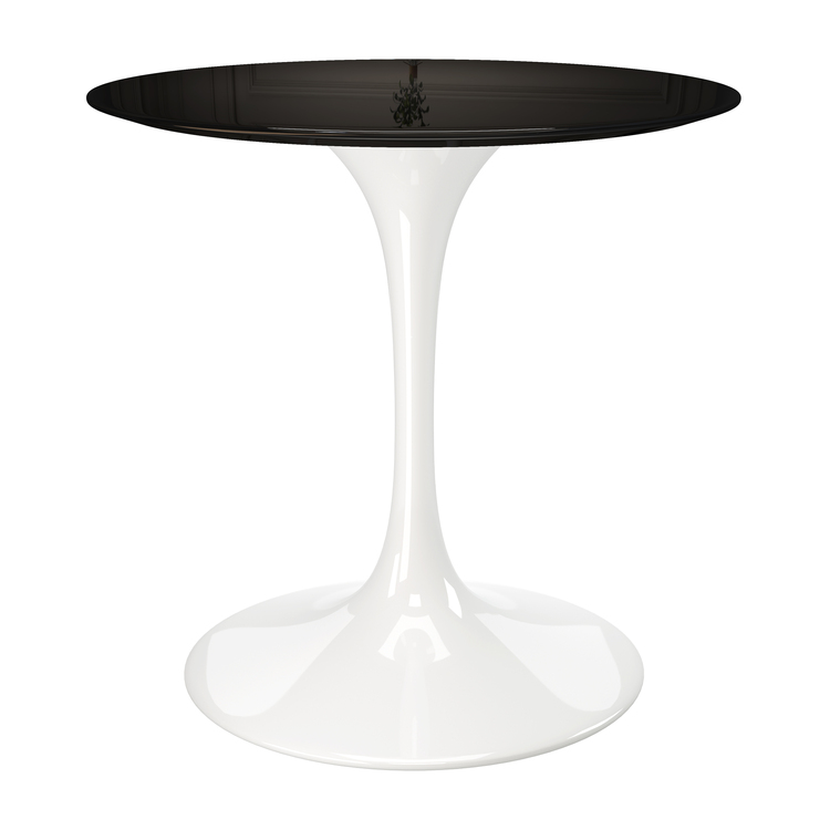 Modholic Tulip Fiberglass Dining Table, 32" Round White Base image - 1