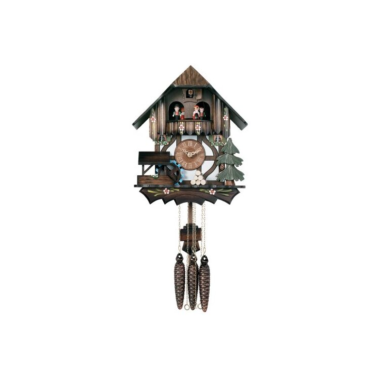 River City Clocks German Cuckoo Clock Cottage - Dancers, Music & Waterwheel image - 1