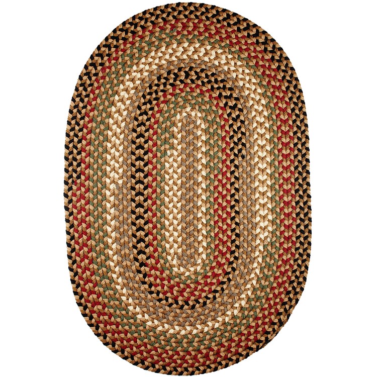 Rhody Rug MF53 Mayflower Natural Earth 100% Polypropylene Multicolor 4' x 6' Oval image - 1