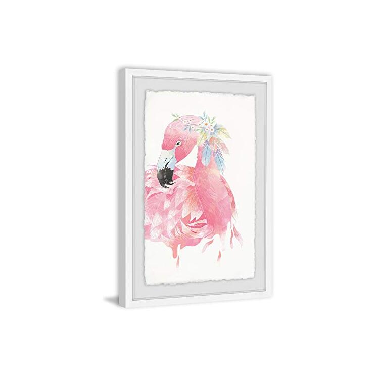 Marmont Hill Pink Flamingo Framed Painting Print image - 1