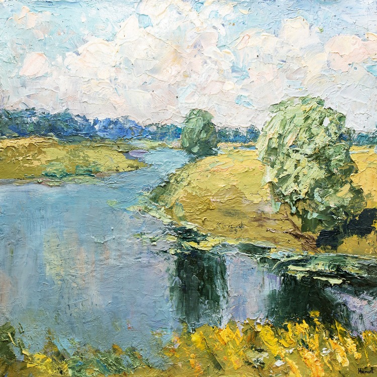 Marmont Hill River Runs Through Painting Print on Wrapped Canvas image - 1