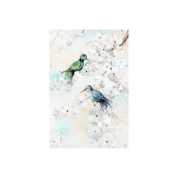 Hummingbird Pair Painting Print on Canvas Home Decor Artwork - Marmont Hill image - 1