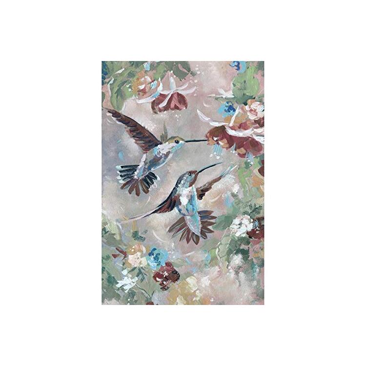 Floral Garden Painting Print Canvas Artwork on Wrapped Canvas - Marmont Hill image - 1