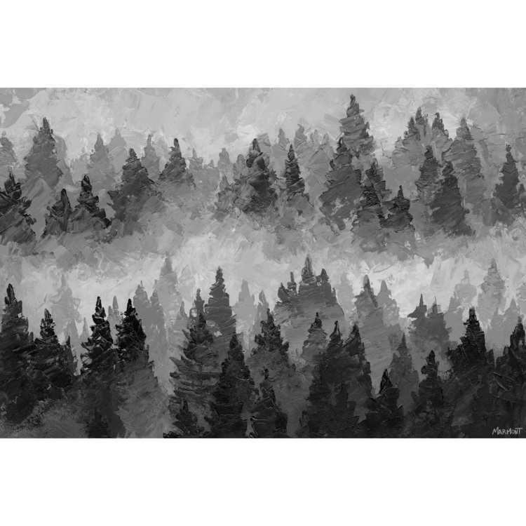 Marmont Hill Pine Forests Painting Print on Wrapped Canvas image - 1