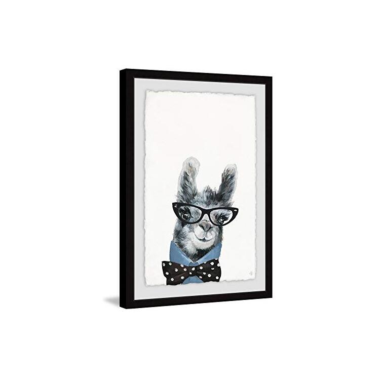 Marmont Hill Llama with a Bow Framed Painting Print image - 1