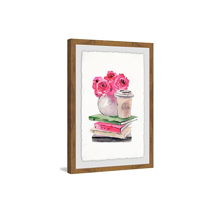 Marmont Hill Book and Coffee Corner Framed Painting Print image - 1