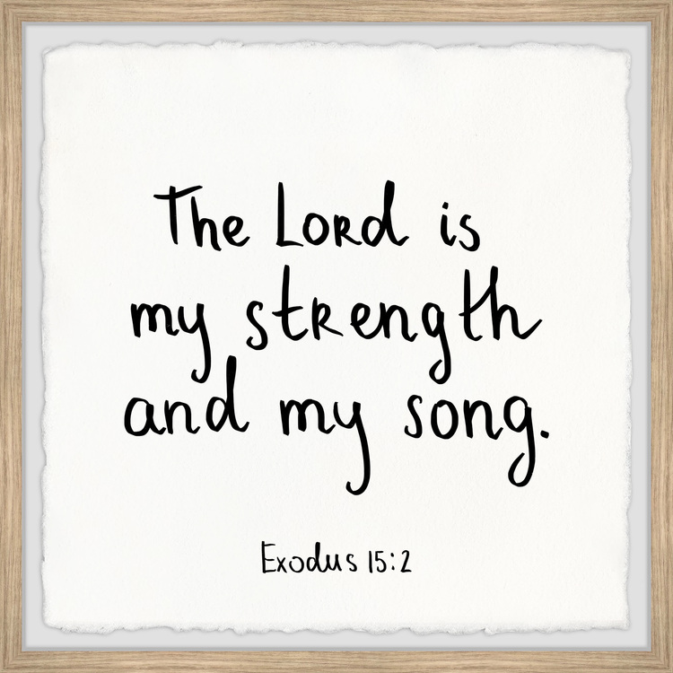 Marmont Hill The Lord Is My Strength Framed Painting Print image - 1