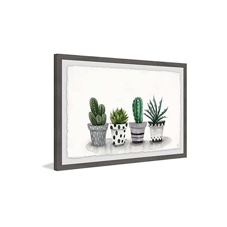 Framed Painting Print of Hill Landscape with Pots Pretty Scene - Marmont Hill image - 1