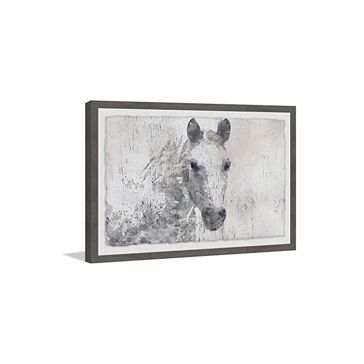 White Horse Painting Print Framed Marmont Hill Style Artwork - Marmont Hill image - 1