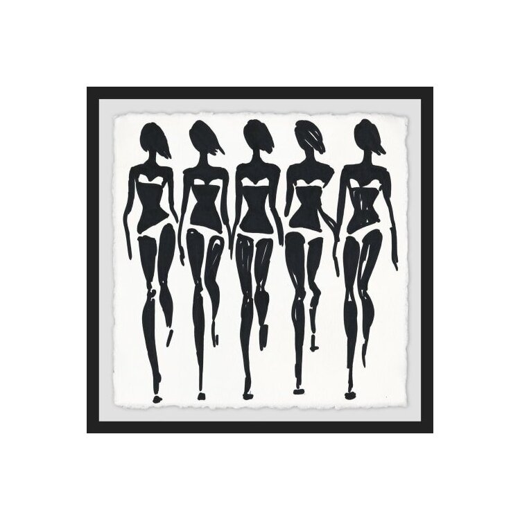 Bikini Sashay Framed Painting Print image - 1
