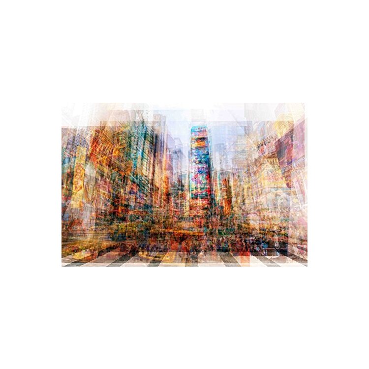 New York Times Square Painting Print on Canvas Wrapped Artwork - Marmont Hill image - 1
