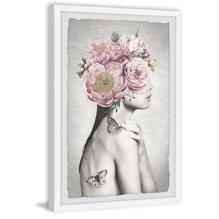 Marmont Hill Pink Flower Turban Framed Painting Print image - 1