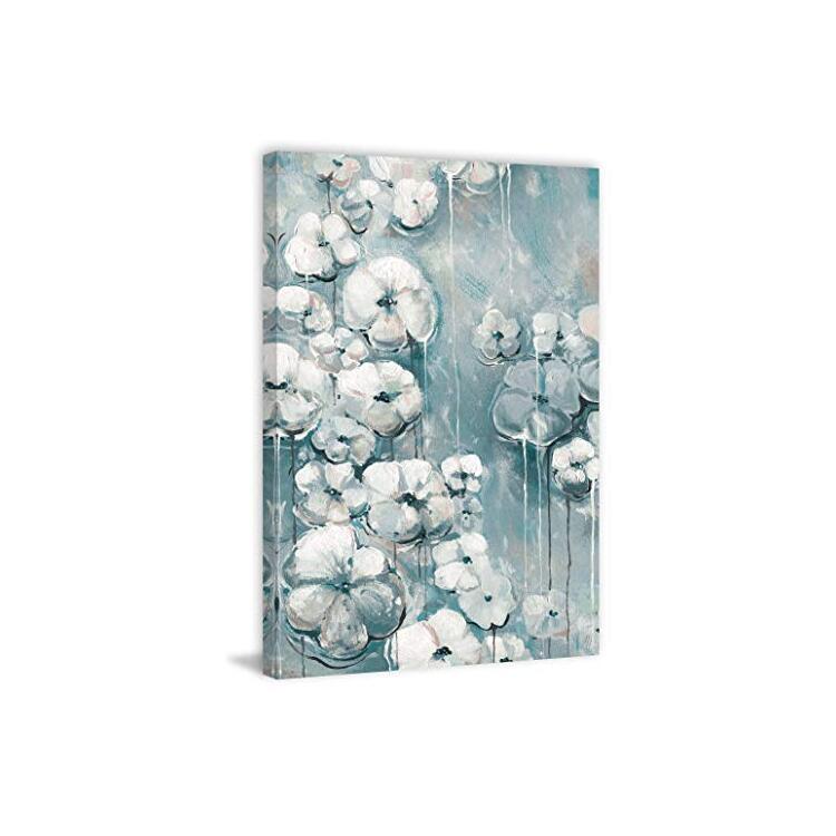 Rainy Landscape Painting Canvas Print Blossoms Marmont Hill Scene - Marmont Hill image - 1