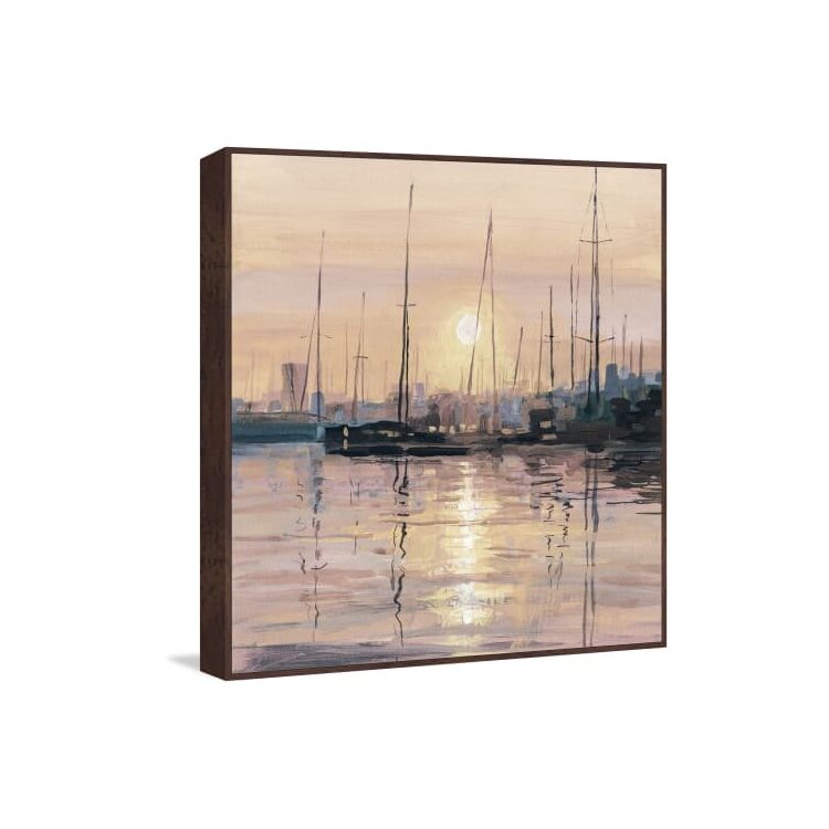 Eminent Sunset Floater Framed Painting Print on Canvas image - 1