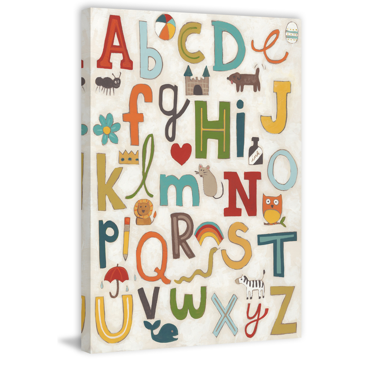 Marmont Hill Alphabet Soup Painting Print on Wrapped Canvas image - 1