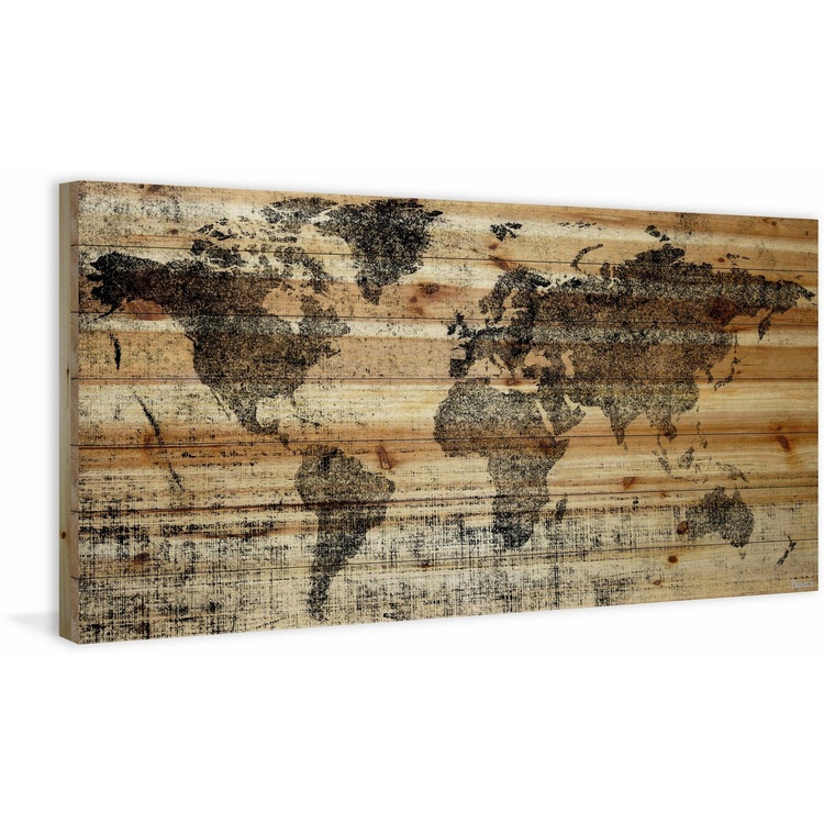 Parvez Taj Lost in the World Painting Print on Natural Pine Wood image - 1