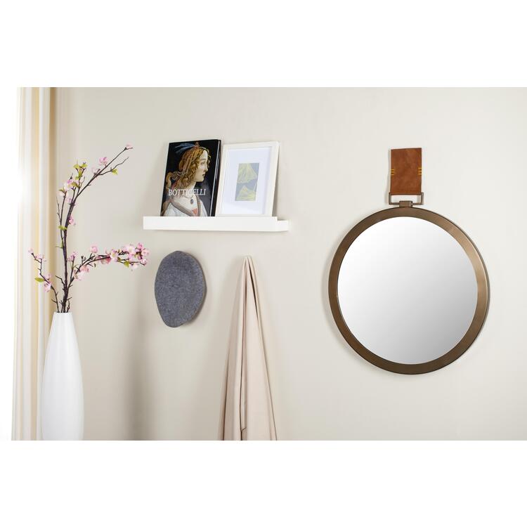 Vintage Amber Beveled Mirror Wall Clock - Safavieh image - 1