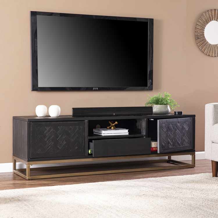 SEI Reclaimed Wood TV Stand - Media Console with Storage & Drawer image - 1