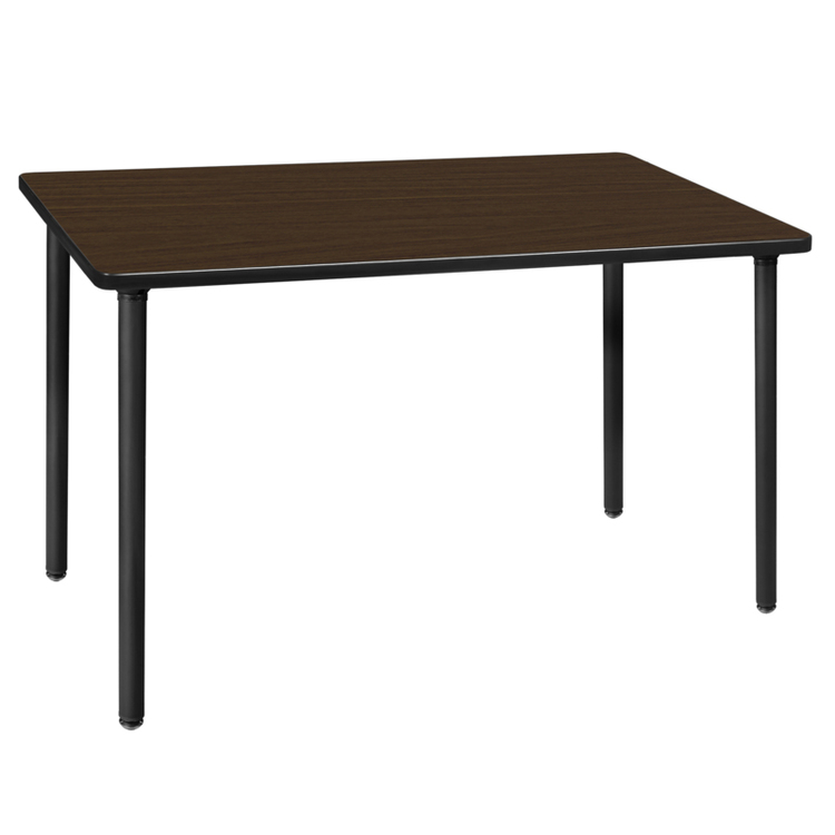 Regency Kee 48 x 24 in. Folding Training Seminar Table- Neo Walnut Top, Black Legs image - 1