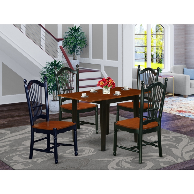 Cherry Finish Wooden Dinette Set