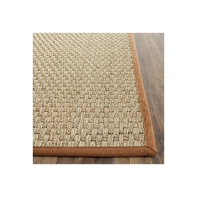 Seagrass Rugs with Cotton Border & Polypropylene Backing, 18'L x 2'6W - Safavieh image - 1