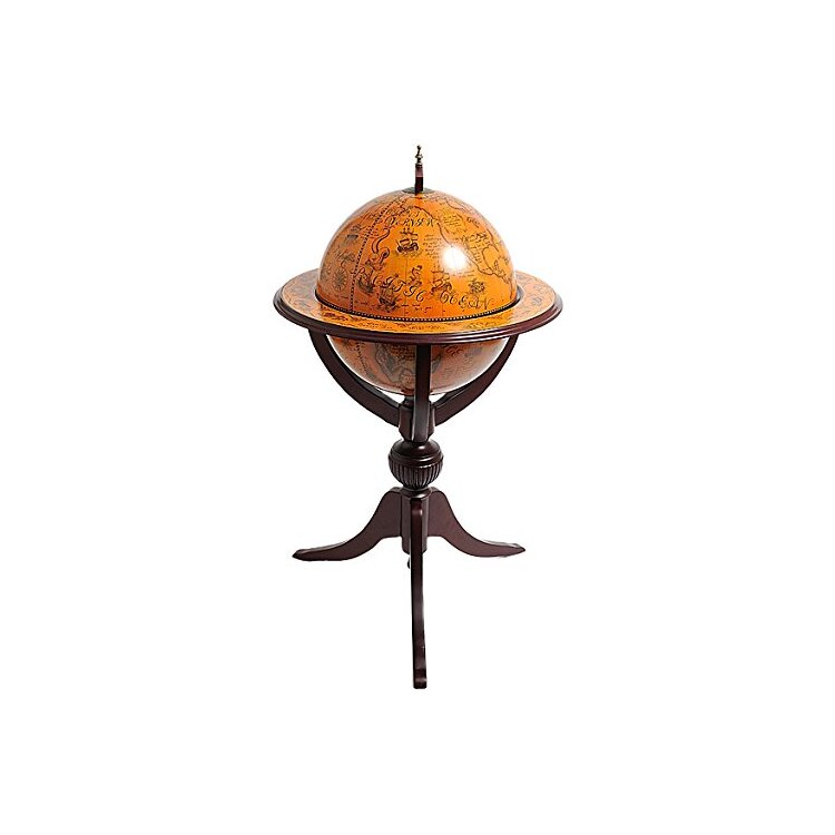 Old Modern Handicrafts Globe bar 17 3/4 inches - 3 legs image - 1