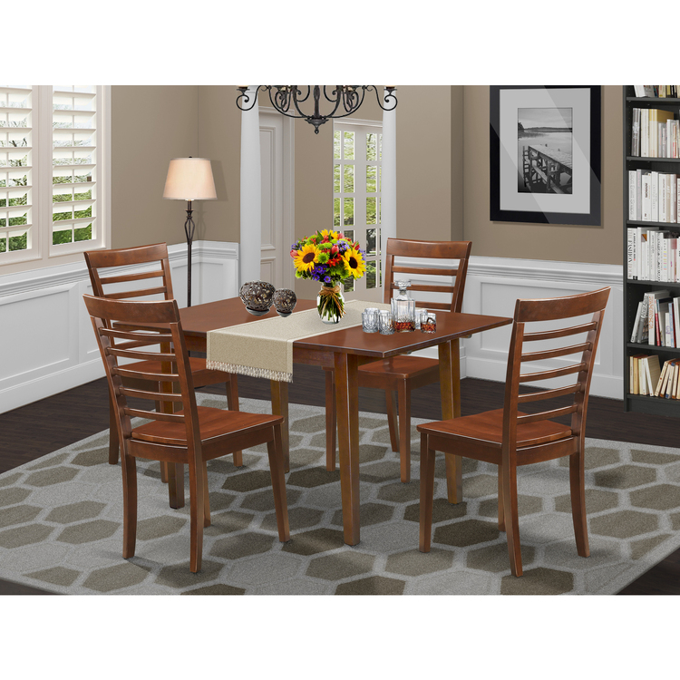 Kitchen Dinette Set - Table With Leaf And Kitchen Chairs image - 1