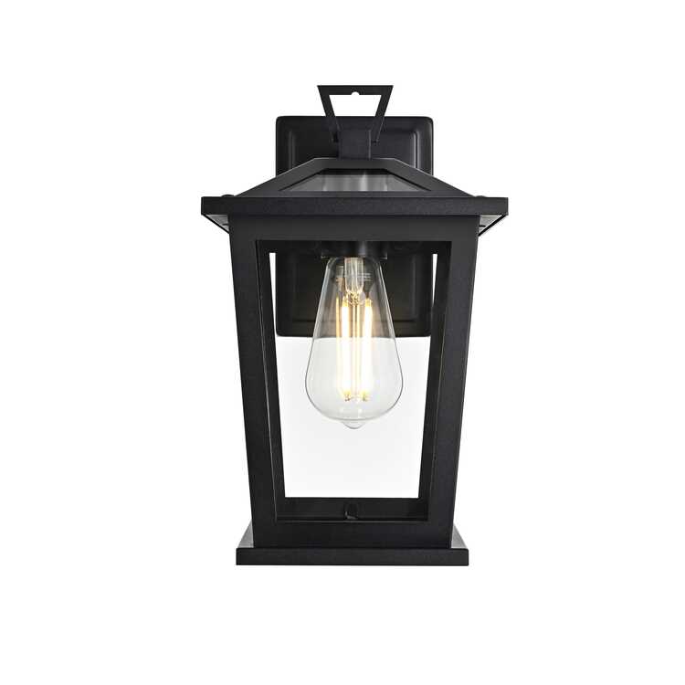 Elegant Lighting Cayman 7 Inch Outdoor Wall Sconce in Black image - 1