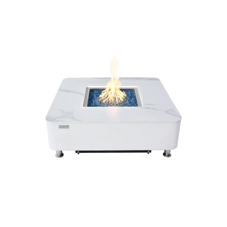 Elementi ANNECY Marble Porcelain Fire Table Propane Assembly image - 1
