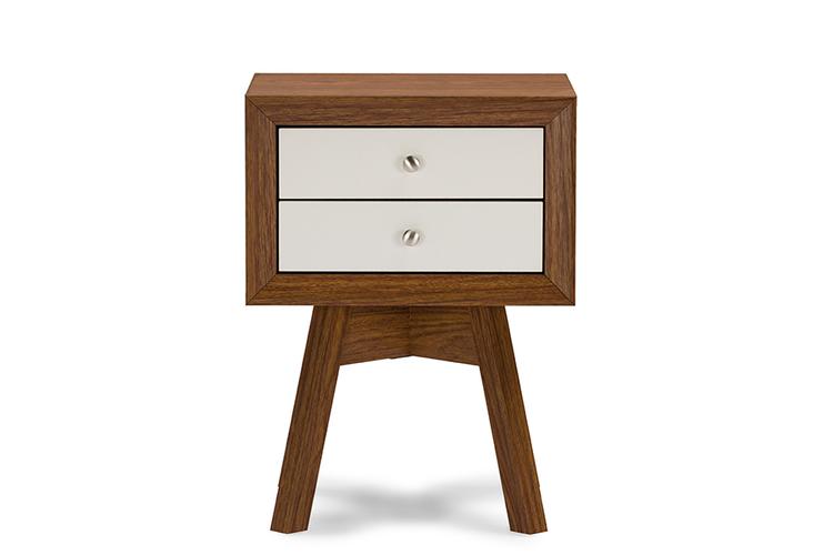 Baxton Studio Warwick Two Tone Modern Accent Table And Nightstand