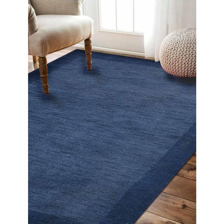 Rugsotic Carpets Hand Knotted Gabbeh Wool 6'x9' Area Rug Contemporary Blue OJL00201 image - 1