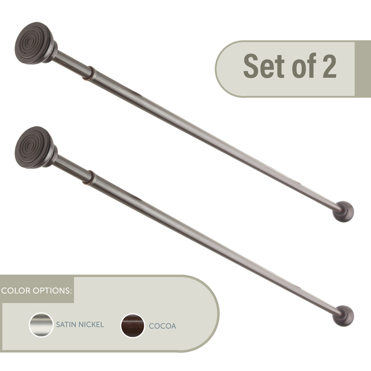 Domovina Decorative 7 16 Inch Spring Tension Rod Set Of 2 42 64 Ojcommerce Spring Tension Rod, How Do You Adjust Tension Curtain Rods