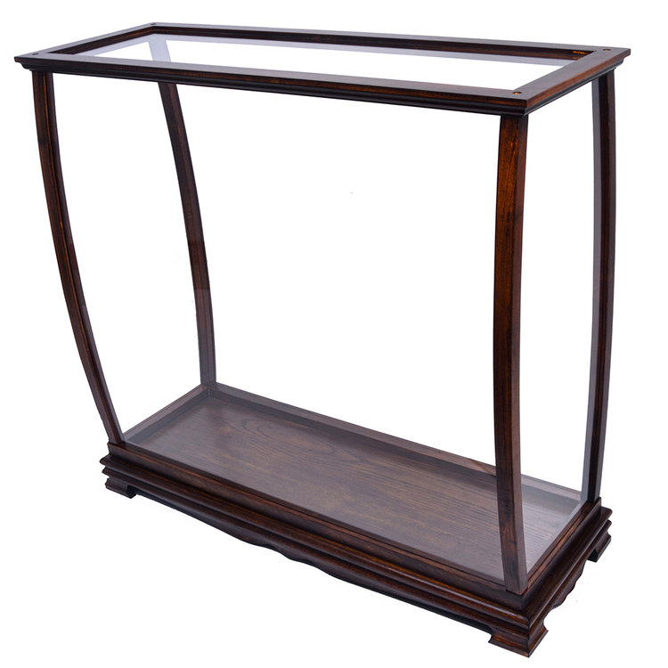 Old Modern Handicrafts Display Case for Midsize Tall Ship Classic Brown image - 1