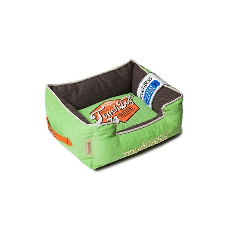 Touchdog Original Sporty Vintage Throwback Reversible Plush Rectangular Dog Bed image - 1