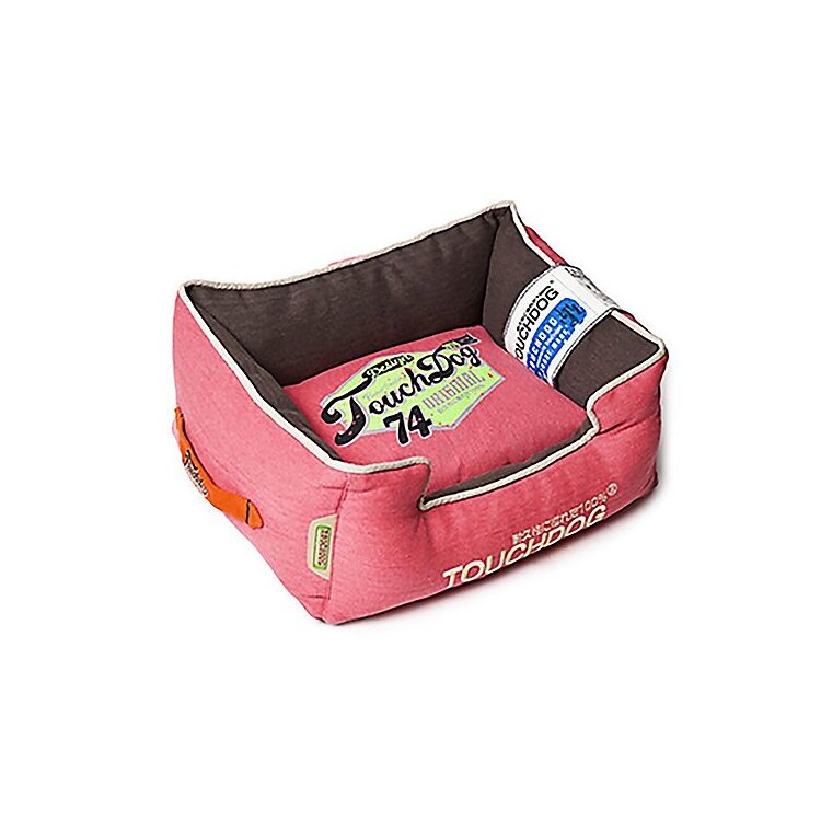 Touchdog Original Sporty Vintage Throwback Reversible Plush Rectangular Dog Bed image - 1
