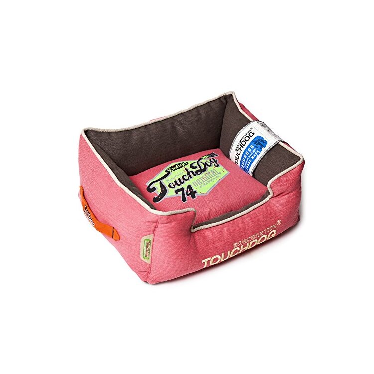Touchdog Original Sporty Vintage Throwback Reversible Plush Rectangular Dog Bed image - 1