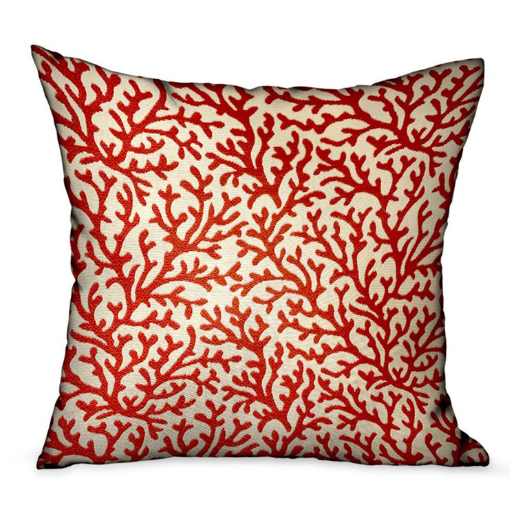 Homestock Global Glam Sweet Trinidad Red Floral Luxury Throw Pillow