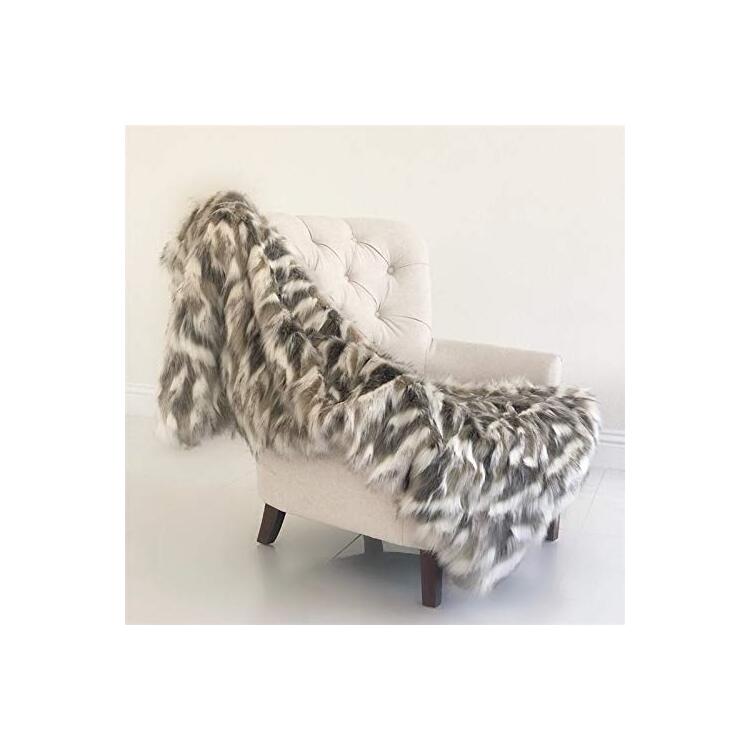 Plutus Brands Tibet Faux Fox Handmade Luxury Throw image - 1