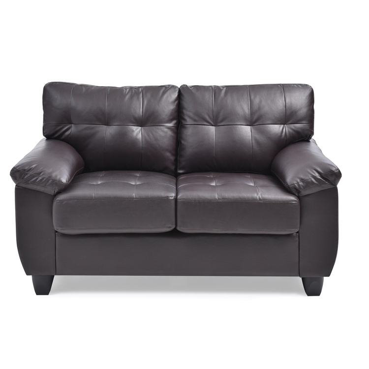 Gallant 57 in. W Flared Arm Faux Leather Straight Sofa in Cappuccino image - 1