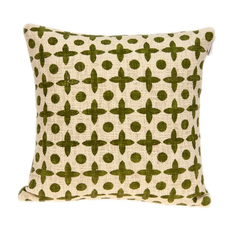 Trendy Beige Printed Throw Pillow for Home Decor, Durable and Stylish image - 1