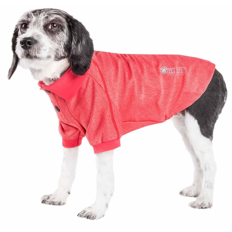 Active 'Fur - Flexed' Dog Polo T - Shirt - Wick - Proof Relax - Stretch Performance Shirts - Pet Life image - 1